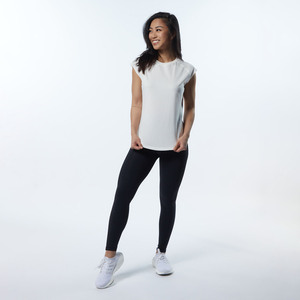 ประสิทธิภาพ Fit 95% ผ้าฝ้าย 5% สแปนเด็กซ์หมวกแขน Raglan รูปลูกเรือคอผู้หญิงหรูหราสีเขียวกางเกง Scoop Hem - Product Image 4
