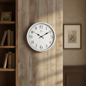 Reloj de Pared JUSTAMINUTE Blanco Antiguo 00887TB 4x28cm, Elegante y con Estilo Vintage - Product Image 3