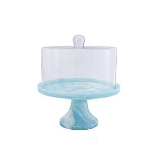 Base de Pastel Decorativa de Resina Pintada a Mano, Brillante, Ecológica, Color Personalizado, Base de Pedestal Resistente, Apta para Microondas y Lavavajillas - Product Image 1