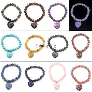 Améthyste naturelle Quartz Rose <span class=keywords><strong>Bracelet</strong></span> extensible en perles cristal de guérison Chakra énergie Reiki cadeau d'amour spirituel pour les femmes - Product Image 5