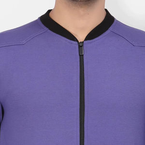 Latest Design Men's Premium Quality Bomber Jacket with Stand Collar OEM Professional Services Men Bomber Jacket - Product Image 2