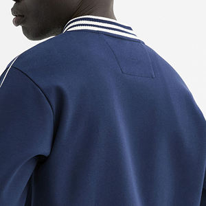 High Quality Custom Blue <b>Man</b> <b>Jacket</b> Letterman Varsity Wool 100% Real Leather <b>Thin</b> Winter Canvas Design - Product Image 3