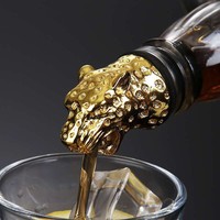 Bouchon de bouteille de vin en acier inoxydable fait main, durable, en forme de léopard, avec logo personnalisé et couleur décorative, pour bar