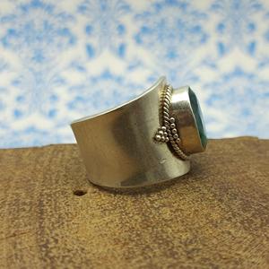 พลอยมรกตคอรันดัมโบฮีเมียนปรับขนาดได้กว้างใช้ได้ทั้งชายและหญิงแหวนเงิน925ออกแบบได้ - Product Image 4