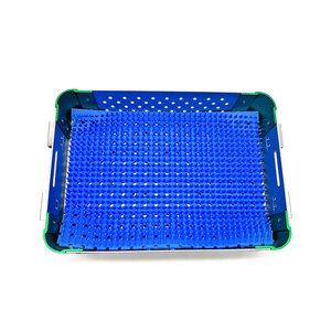 Plateau de stérilisation Double couche en acier inoxydable Double niveau boîte de stérilisation Kit de chirurgie d'instruments chirurgicaux pour les yeux ophtalmiques - Product Image 2