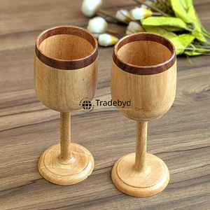 Gobelets en bois et verre naturel pour cadeaux d'entreprise Ensembles de pendaison de crémaillère et cadeaux écologiques par Tradebyd - Product Image 3