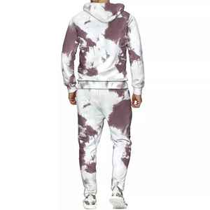 Chándal teñido con lazo para hombre, transpirable, cómodo, con capucha, con el mejor servicio OEM de fabricación, chándal teñido con lazo - Product Image 3