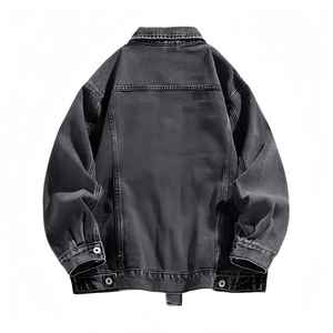 Chaquetas vaqueras de invierno lavadas con estilo de lona High Street para hombre con logotipo personalizado - Product Image 2