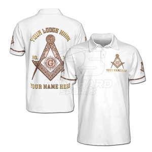 Polo maçonnique pour homme avec logo maçonnique brodé, uniforme, polo maçonnique personnalisé brodé - Product Image 3