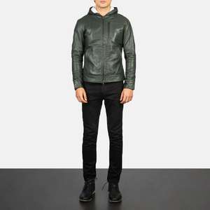 Veste en cuir authentique pour homme, en cuir de vache, hiver, toile, garantie, vente en gros, style moto et motard - Product Image 6