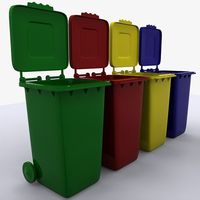Mobilier urbain d'extérieur 770 Ltr Poubelle en plastique avec pédale pour recyclage domestique Disponible en 80L 100L