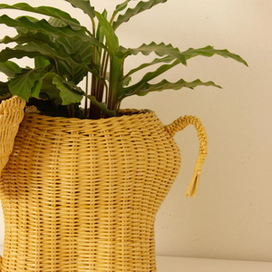 Panier à plantes en rotin éléphant, rotin naturel, fait à la main, porte-plante décoratif - Product Image 4