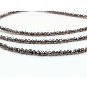 Perles de diamant champagne 3-4,5 mm, billes rondes facettées, diamants en vrac pour la fabrication de bijoux - Product Image 3