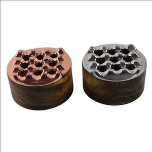 High Quality Golden Black Finished <b>Ashtray</b> Cigarette Ashes Holding Tray with Premium Look for Home Office Table Top Use - Product Image 4