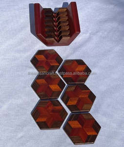 Posavasos de madera hecho a mano, duradero y elegante, perfecto para proteger superficies del anillo de bebidas, Ideal para el hogar, la Oficina y el exterior - Product Image 6