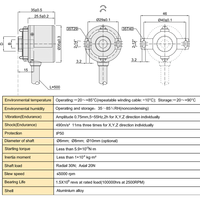 Encodeur incrémental Hengxiang K35, capteur de mesure de vitesse de position optique, contrôle d'angle, résolution 32768P/R, UVW DC5V-30V