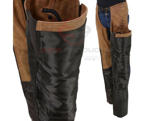 Chaps en cuir pour hommes et chaps en cuir de couleur marron Conception personnalisée Chaps en cuir d'équitation pour hommes - Product Image 5