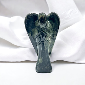 A granel Kambaba Jasper Crystal Angel Guardian Angel Estatua Estatuilla Piedra preciosa natural Ángel para la paz y cristales curativos emocionales - Product Image 4