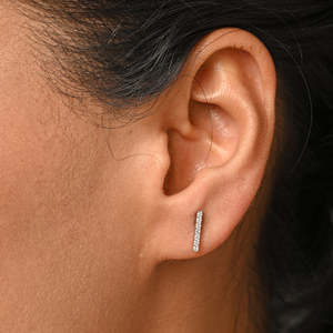 Compre Pendientes de Plata de Ley 925 de Primera Calidad para Mujeres y Niñas, Modernos, con Forma de Corazón y Flor, con Diamantes y Baño de Oro Rosa, para Compromiso - Product Image 5