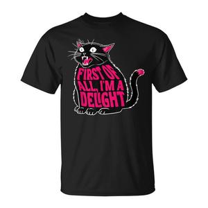 Prima di tutto, sono una maglietta con stampa di un gattino nero che urla, adorabile come un gatto. - Product Image 1