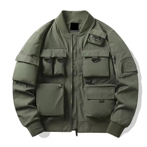 Unisex Men's Windbreaker <b>Jacket</b> with Custom Print <b>Camo</b> <b>Jacket</b> with Fur Decoration Knitted Fabric for Winter - Product Image 3