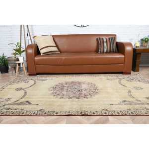 Turkish 4.3x7.7 ft Rug, Vintage Rug, <b>Brown</b> Oriental <b>Wool</b> Rug - Product Image 2