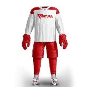 Conjunto de uniforme de hockey sobre hielo transpirable personalizable 2025, camisetas impresas por sublimación completa, bordado de poliéster, venta personalizada - Product Image 2