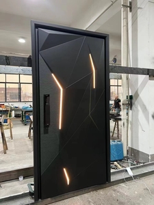 Puerta Principal <span class=keywords><strong>de</strong></span> Aluminio con Diseño Tecnológico, Escultura 3D, Anticolisión, a Prueba <span class=keywords><strong>de</strong></span> Explosiones, con Luz - Product Image 5