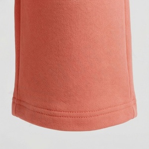 Ensemble 2 pièces pour femmes, décontracté, écologique, uni, pour l'hiver, entraînement, hauts courts à manches longues, pantalons de jogging courts, col à capuche, 100% coton - Product Image 6