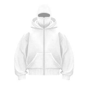 Pasamontañas con Capucha para Hombre, Sudadera Informal Cálida de Invierno, Estilo Y2K con Diseño de Cremallera y Máscara Facial, Chaqueta Deportiva para Actividades al Aire Libre - Product Image 3