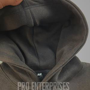 Sweat-shirts à capuche pour hommes de haute qualité, logo frontal, noir, délavé à l'acide, impression sérigraphique, taille plus, respirant, 100% coton, poche - Product Image 4