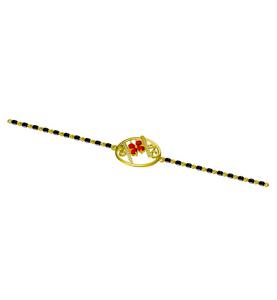 Pulsera ligera con diseño de trébol de oro 14 quilates al por mayor con detalles de diamantes Pulseras y brazaletes de diamantes - Product Image 3