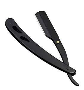 Nueva maquinilla de afeitar recta de acero inoxidable para hombres de alta calidad, maquinilla de afeitar Manual con soporte para cuchillas - Product Image 1