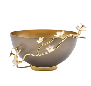 Dining Ware Salad Serving <b>Bowl</b> Highest Quality <b>Stainless</b> <b>Steel</b> <b>Bowl</b> With Floral Accent Luxury Home Decor Or Any Occasions - Product Image 6