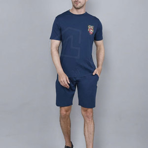 Conjunto de Camiseta y Pantalones Cortos de Verano para Hombre, Tallas Grandes, 100% Algodón de Alta Calidad - Product Image 1