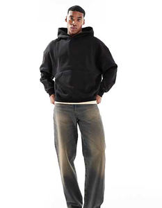 Haute qualité hommes haute qualité coton épais lourd éponge français pull à capuche personnalisé goutte épaule polaire surdimensionné pour hommes - Product Image 2