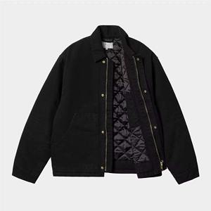 Chaquetas de entrenador de cuello vuelto unisex de alta calidad Estilo de diseño personalizado de peso pesado para uso en exteriores Logotipo frontal de lona-Fabricante - Product Image 5