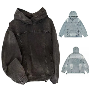 Sweat à capuche oversize en coton éponge française de haute qualité, sweat à capuche épais en molleton, épaule tombante, sweat à capuche uni blanc personnalisé pour hommes à vendre thermique - Product Image 1