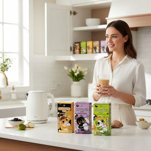 Kit Authentique de Thé au Lait à Bulles Taïwanais Instantané en Boîte 3 Saveurs Comprend des Perles de Tapioca et des Pailles - Product Image 4