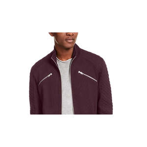 INC International Concepts Men's Ribbed <b>Quilted</b>-Sleeve Stand Collar <b>Jacket</b> Reversible <b>Pattern</b> Size XS-for Autumn - Product Image 2