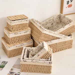 Tay Dệt Tổ <span class=keywords><strong>Wicker</strong></span> Cỏ Cỏ biển Cube Lưu Trữ Thùng <span class=keywords><strong>Wicker</strong></span> Lưu Trữ Giỏ Với Lót Cho Kệ Tổ Chức Trang Trí Nội Thất Trong Việt Nam - Product Image 6