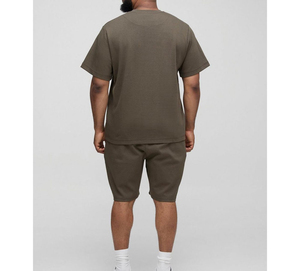 Vente en gros 2025 Ensemble t-shirt et short décontracté pour homme Tenue d'été confortable et stylée Ensemble t-shirt et short en coton pour femme - Product Image 5