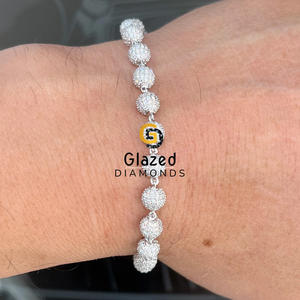 Pulsera Cubana Personalizada de Plata de Ley 925 con Diamantes de Moissanita Impecables, Joyería Hip Hop Unisex - Product Image 5