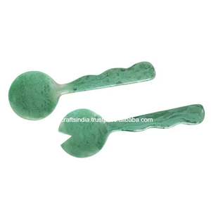 ชุดช้อนตักสลัดทำมือแบบพรีเมียมชุดช้อนตักสลัดทำด้วยมือมีความทนทานและมีการตกแต่งสำหรับรับประทานอาหารที่บ้านโรงแรมและคาเฟ่ - Product Image 2