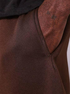 Pantalones de chándal marrón chocolate para hombre, pantalones lavados de lana pesada para correr, ajuste relajado, cintura con cordón, ropa de calle de algodón suave - Product Image 6