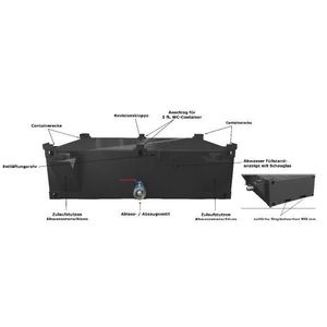 Serbatoio per acque reflue / fognarie da 8' per container sanitario - Product Image 6