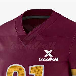 Jersey de Fútbol Americano Personalizable con MOQ Bajo, Transpirable, de Secado Rápido, Talla Grande, Estampado, Manga Corta - Nuevo Diseño de Ropa Deportiva - Product Image 3