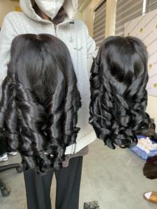 Bouncy Curl 100% Virgin Remy Hair Vietnam Transparent HD Frontal Double Noeuds Trame Unique Perruque Couleur Naturelle 1b - Product Image 5