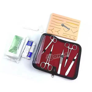 ชุดเครื่องมือผ่าตัดที่ได้รับการจัดอันดับสูงสุดชุดอุปกรณ์ทางการแพทย์เย็บแผลพร้อมแผ่นเย็บแผลที่ผิวหนัง - Product Image 6