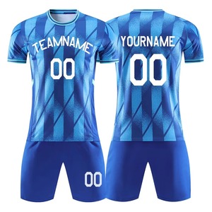 Conjunto de Camiseta de Fútbol Unisex para Niños, Diseño Personalizado OEM 2025, Colores Personalizados del Equipo Europeo, Ligera, 100% Poliéster - Product Image 1